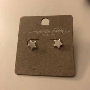 Never worn silver star earrings